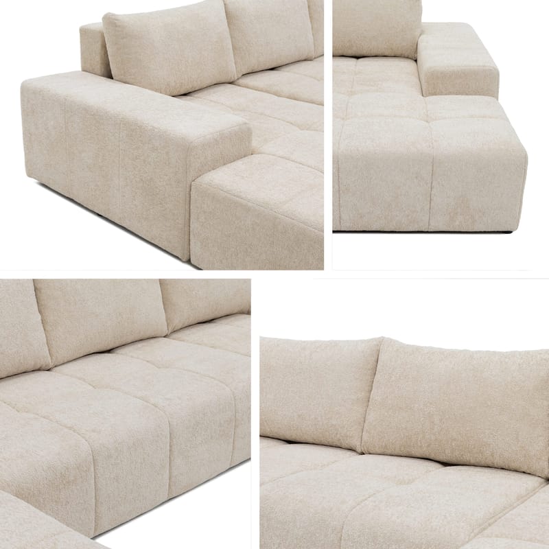 Falor 5-sits U-formad bäddsoffa - grå - Möbler - Soffa - Bäddsoffa