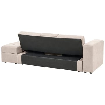 Falster 3-sits Bäddsoffa 90x150 cm med Förvaring i Tyg - Taupe - Möbler - Soffa - Bäddsoffa