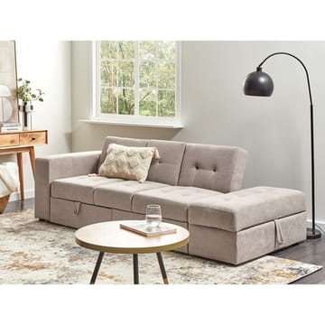 Falster 3-sits Bäddsoffa 90x150 cm med Förvaring i Tyg - Taupe - Möbler - Soffa - Bäddsoffa