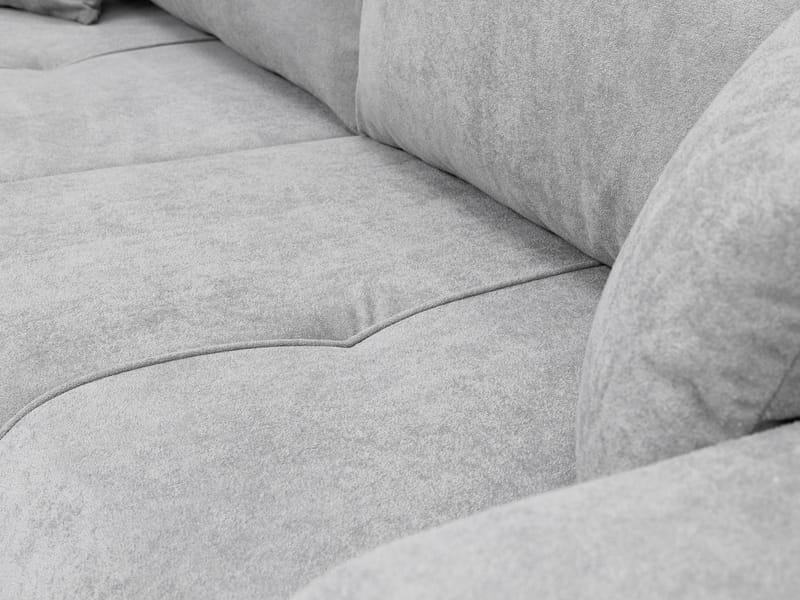 Flo 3-sits Kubisk Bäddsoffa med Förvaring i Bouclé - Brun - Möbler - Soffa - Bäddsoffa