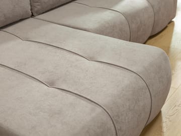 Flo 3-sits Vänster L-formad Bäddsoffa 125x230 cm med Förvaring i Boucle - Brun - Möbler - Soffa - Bäddsoffa