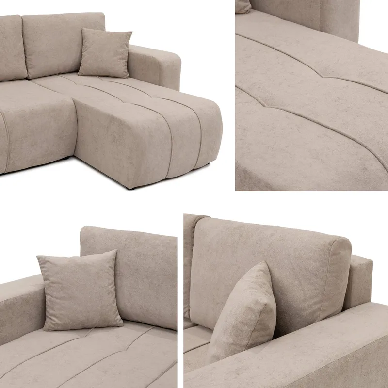 Flo Bäddsoffa Dubbeldivan 4-sits - Beige - Möbler - Soffa - Bäddsoffa