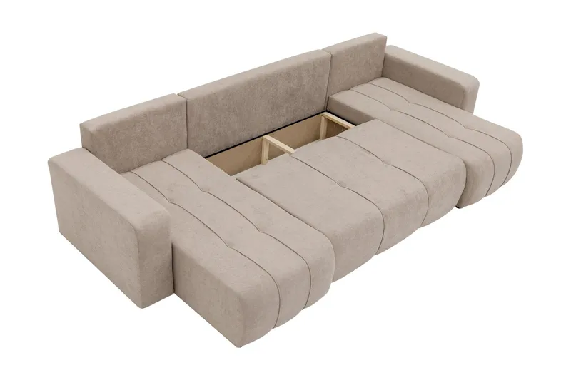 Flo Bäddsoffa Dubbeldivan 4-sits - Grå - Möbler - Soffa - Bäddsoffa