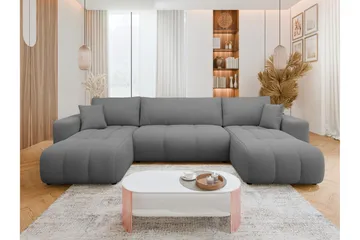 Flo Bäddsoffa Dubbeldivan 4-sits - Grå - Möbler - Soffa - Bäddsoffa