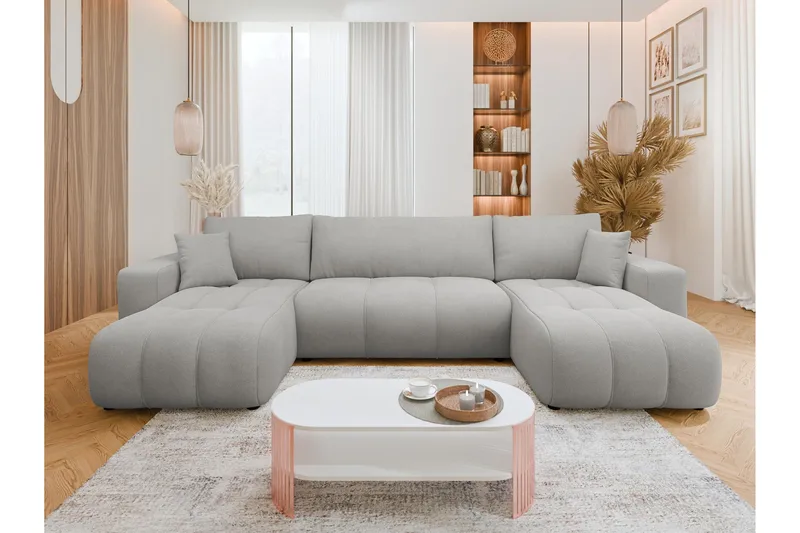 Flo Bäddsoffa Dubbeldivan 4-sits - Ljusgrå - Möbler - Soffa - Bäddsoffa