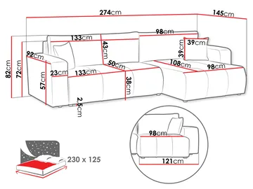Flo Bäddsoffa med Divan 3-sits - Vit - Möbler - Soffa - Bäddsoffa