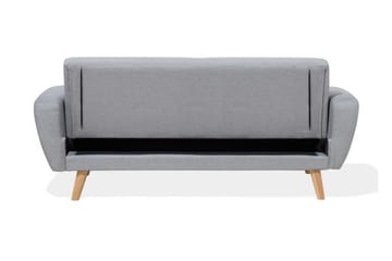 Florli 3-sits Fällbar Rektangulär Längsbäddad Bäddsoffa 104x190 cm i Tyg - Grå - Möbler - Soffa - Bäddsoffa