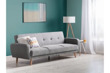 Florli 3-sits Fällbar Rektangulär Längsbäddad Bäddsoffa 104x190 cm i Tyg - Grå - Möbler - Soffa - Bäddsoffa