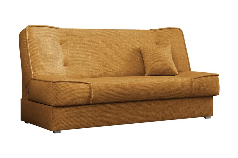 Gabi 4-sits Bäddsoffa 175x80x80 cm med Förvaring i Tyg, Gul