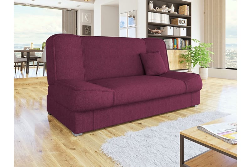 Gabi 4-sits Bäddsoffa 175x80x80 cm med Förvaring i Tyg - Lila - Möbler - Soffa - Bäddsoffa