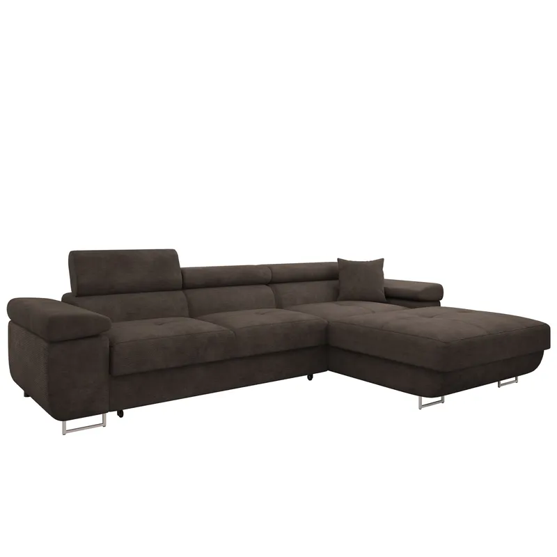 Gabina 3-sits Bäddsoffa med divan, brun