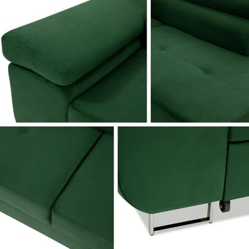 Gabina 4-sits Bäddsoffa med schäslong - svart - Möbler - Soffa - Bäddsoffa