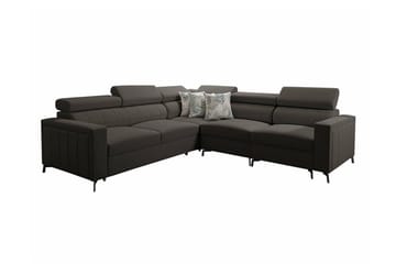 Galbally 4-sits Vänster L-formad Bäddsoffa med Förvaring i Tyg - Brun - Möbler - Soffa - Bäddsoffa