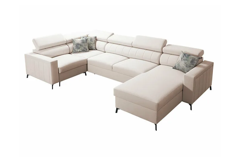 Galbally 5-sits Hörnbäddsoffa beige