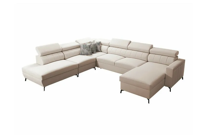 Galbally 5-sits Hörnbäddsoffa beige