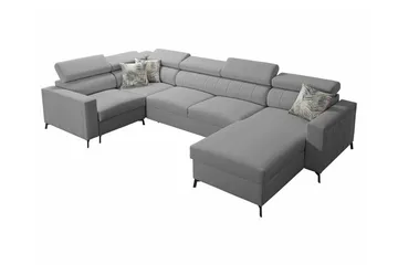 Galbally 5-sits Hörnbäddsoffa Light grey/Dark grey - Möbler - Soffa - Bäddsoffa