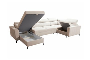 Galbally 5-sits Hörnbäddsoffa Light pink - Möbler - Soffa - Bäddsoffa