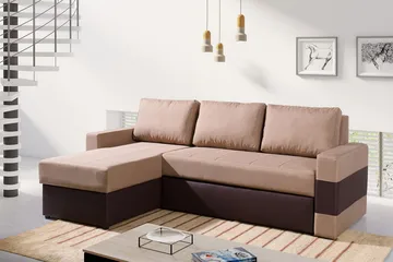 Gordia Divanbäddsoffa 234x82x156 cm - Beige - Möbler - Soffa - Skinnsoffor