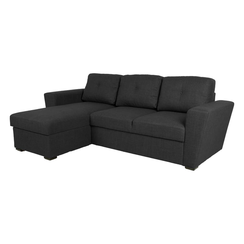Hörnbäddsoffa 3-sits Vändbar L-formad 150x196 cm med Förvaring i Tyg - Antracit - Möbler - Soffa - Bäddsoffa