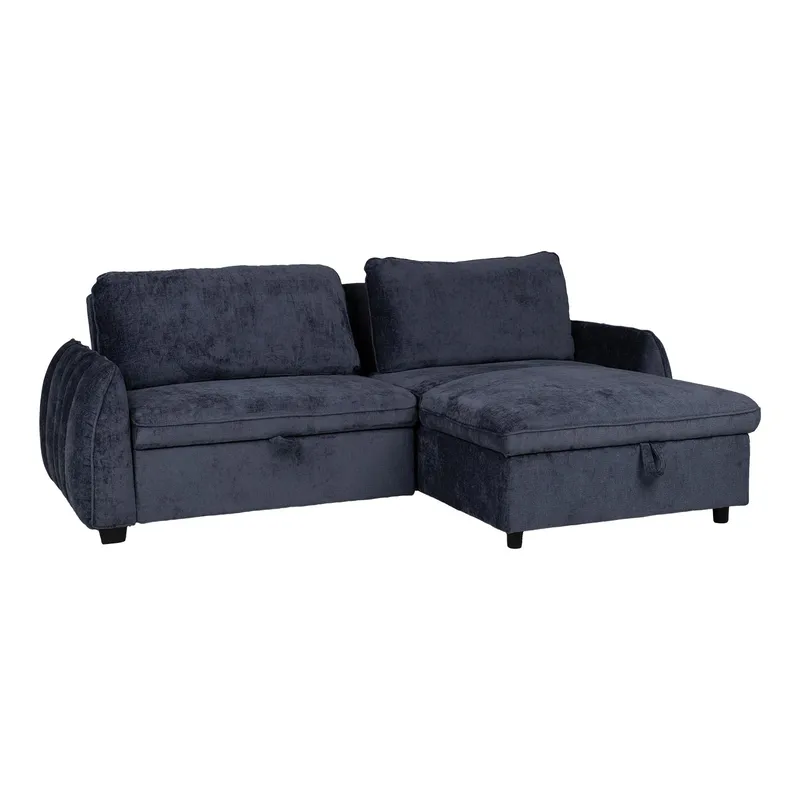 Hörnbäddsoffa Klevor, Blå