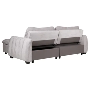 Hörnbäddsoffa Klevor - Ljusgrå - Möbler - Soffa - Bäddsoffa