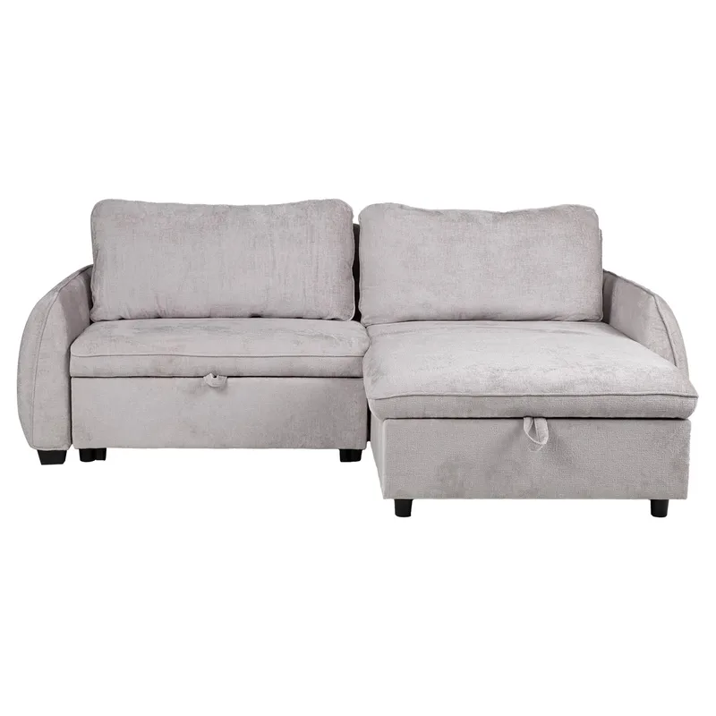 Hörnbäddsoffa Klevor - Ljusgrå - Möbler - Soffa - Bäddsoffa