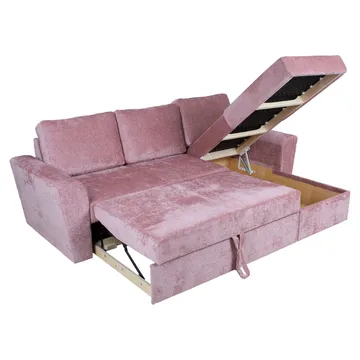 Hörnbäddsoffa Tjörnö - Rosa - Möbler - Soffa - Bäddsoffa