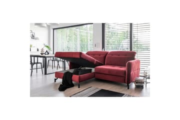 Hörnsoffa Eltap Lorelle 225x160x105 cm - Omega 91, Rosa, Vänster - Möbler - Soffa - Bäddsoffa