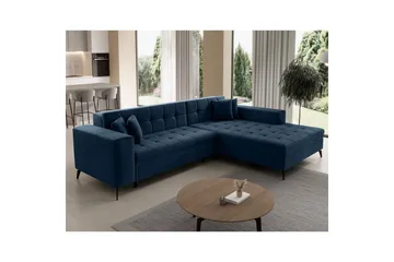 Hörnsoffa Eltap Solange 292x196x84 cm - Monolith 77, Mörkblå, Höger - Möbler - Soffa - Bäddsoffa