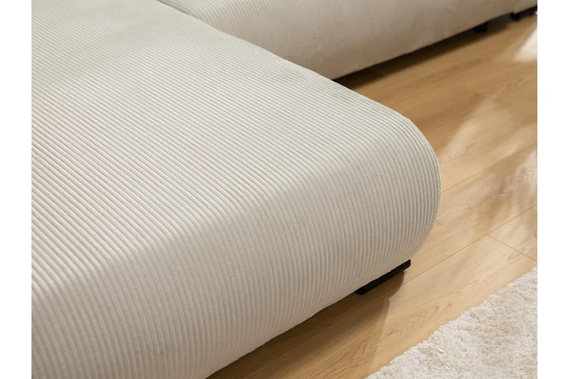 Handda 3-sits Vänstervänd Bäddsoffa med Divan och Schäslong i Tyg - Rostbrun - Möbler - Soffa - Bäddsoffa