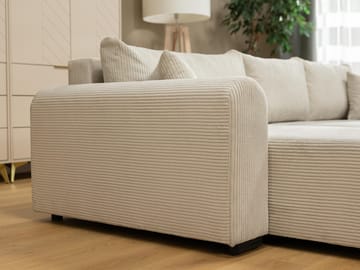 Handda 4-sits Bäddsoffa med Divan Vänster - Beige - Möbler - Soffa - Bäddsoffa