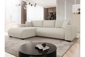 Handda Bäddsoffa med Divan 3-sits i Manchester - Beige - Möbler - Soffa - Bäddsoffa