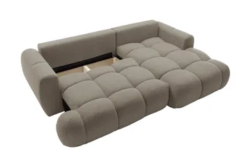 Handu Bäddsoffa med Divan 3-sits i Bouclé - Mörkgrå - Möbler - Soffa - Bäddsoffa