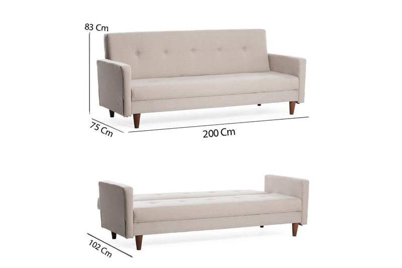 Hiko Bäddsoffa - Cream - Möbler - Soffa - Bäddsoffa