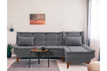 Hunterville Bäddsoffa m. Divan 4-sits 107x205 - Mörkgrå - Möbler - Soffa - Bäddsoffa