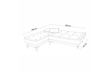 Hunterville Bäddsoffa m. Divan 4-sits - Grå - Möbler - Soffa - Bäddsoffa