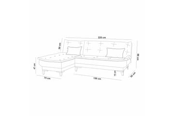 Hunterville Bäddsoffa m. Divan 4-sits - Mörkblå - Möbler - Soffa - Bäddsoffa