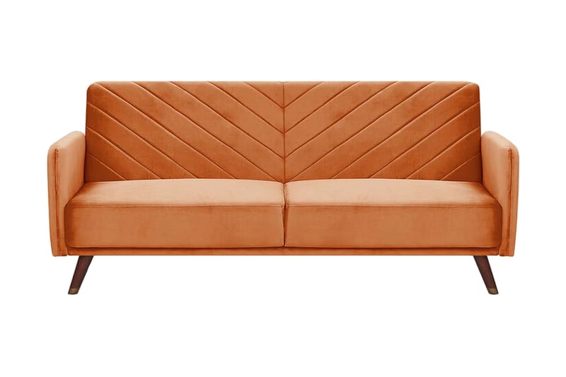 Induja 3-sits Bäddsoffa, Sammet/Orange