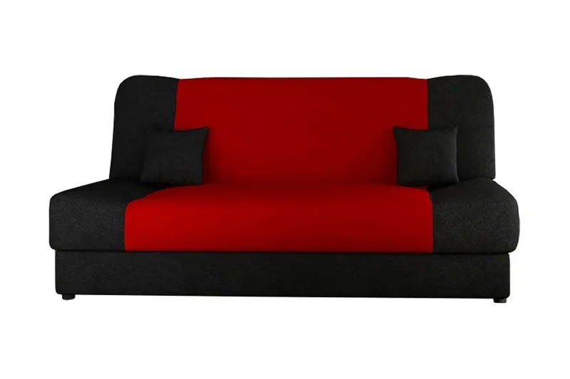 Jonas Bäddsoffa 195x87x86 cm - Röd/svart - Möbler - Soffa - Bäddsoffa