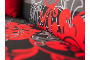 Jonas Bäddsoffa 195x87x86 cm - Röd/svart - Möbler - Soffa - Bäddsoffa