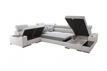 Kahundji Vänster Hörnbäddsoffa 127x284 cm med Förvaring i Tyg - Antracit - Möbler - Soffa - Bäddsoffa