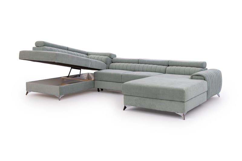 Kamran Bäddsoffa m. Divan och Schäslong med Förvaring - Svart - Möbler - Soffa - Bäddsoffa