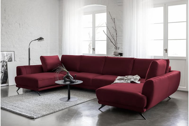 Katun Bäddsoffa Dubbelschäslong, Röd
