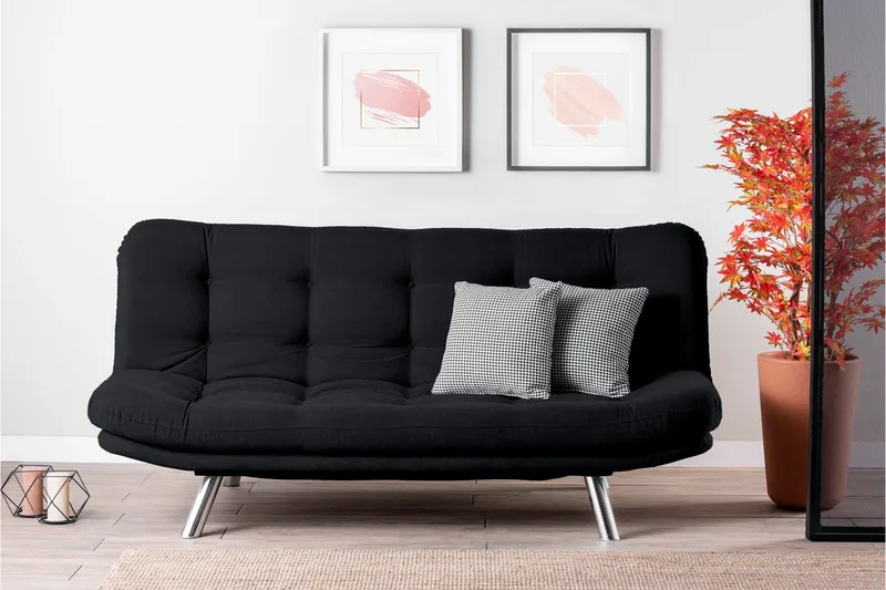 Kingaroy Bäddsoffa 3-sits 200x104 cm, Svart