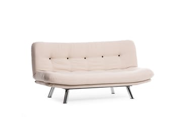 Kingaroy Längsbäddad Bäddsoffa 100x175 cm i Linne - Krämbeige - Möbler - Soffa - Bäddsoffa