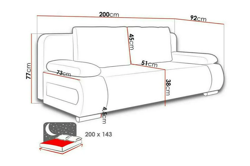 Kintore 2-sits Bäddsoffa - Möbler - Soffa - Bäddsoffa