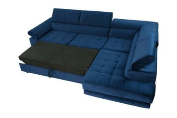 Kintore 3-sits Vänster Hörnbäddsoffa med Förvaring i Sammet - Röd - Möbler - Soffa - Bäddsoffa