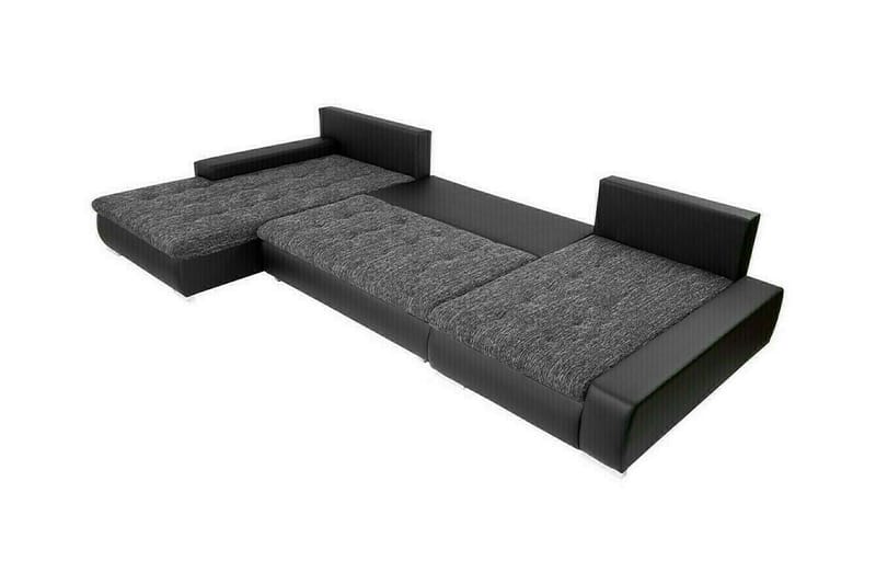 Kintore 4-sits Högervänd Hörnbäddsoffa 140x340 cm med Förvaring i Sammet - Blå - Möbler - Soffa - Bäddsoffa