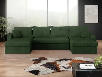 Kintore 4-sits Hörnbäddsoffa Black/Light grey - Möbler - Soffa - Bäddsoffa