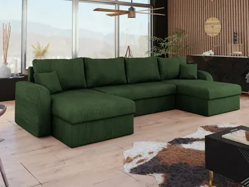 Kintore 4-sits Hörnbäddsoffa Black/Light grey - Möbler - Soffa - Bäddsoffa